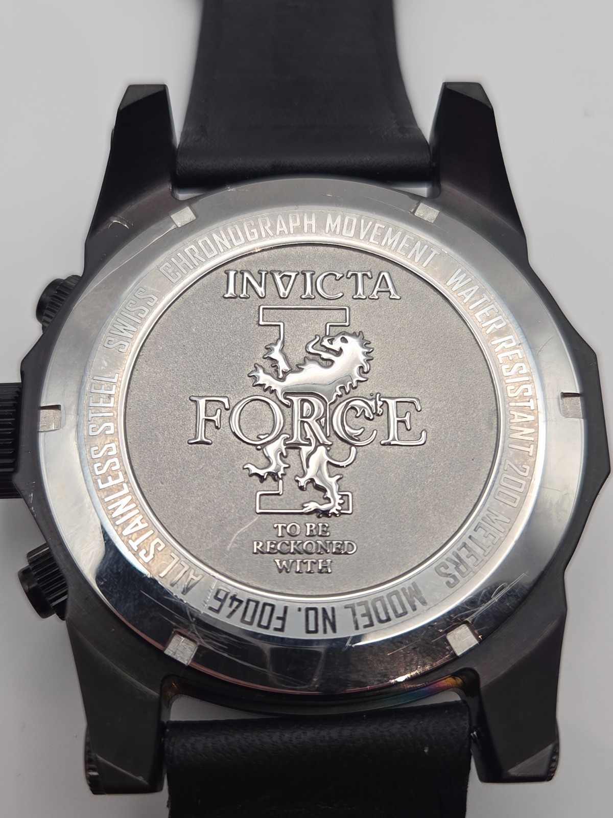 SUPER RARE INVICTA I-FORCE «TO BE RECKONED WITH» F0046 Swiss Chronograph Watch