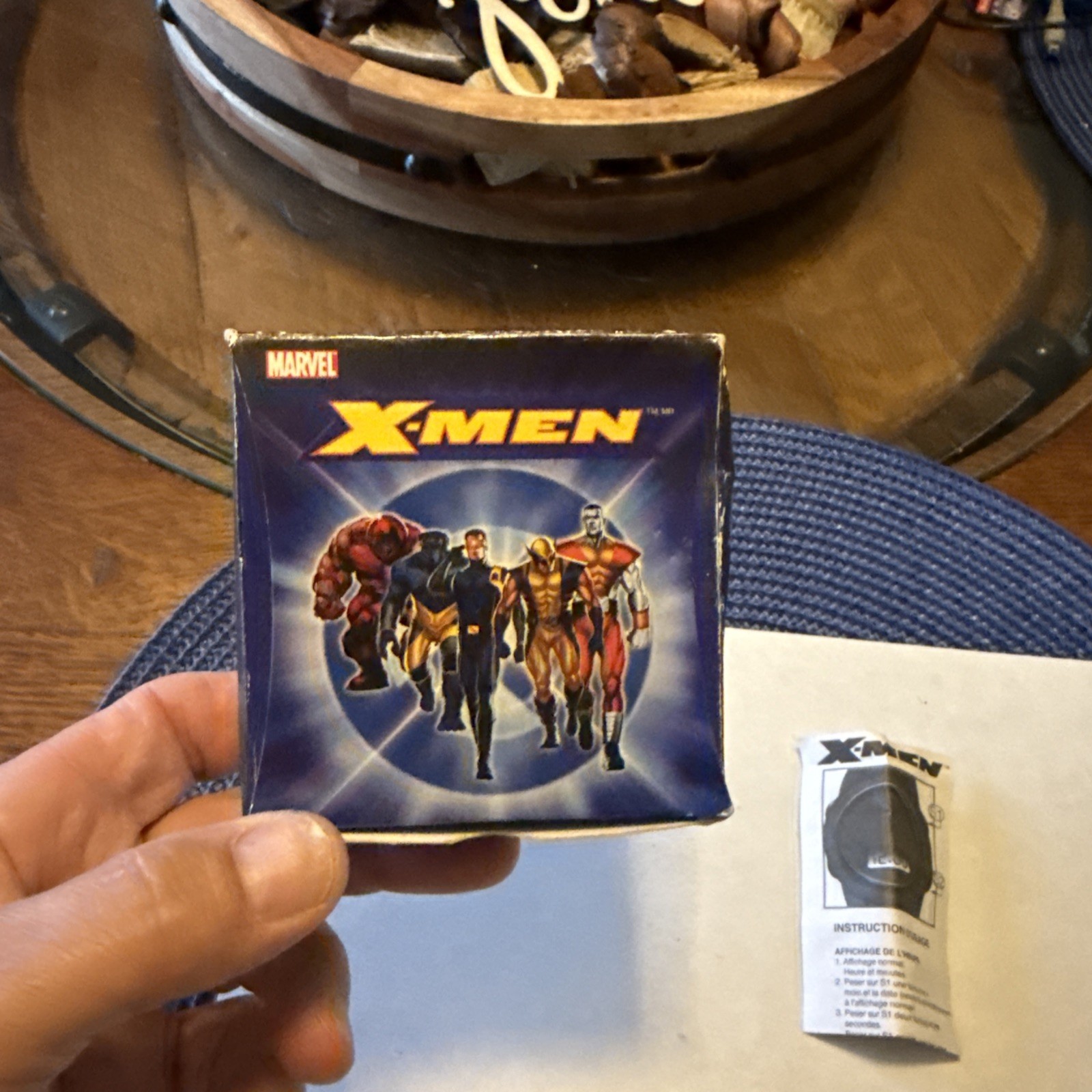 MARVEL X-MEN WOLVERINE DIGITAL WRISTWATCH 2006 BLUE & BLACK BAND WATCH New