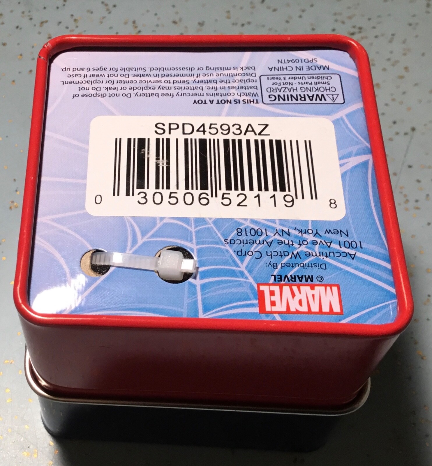 ACCUTIME SPD4593AZ MARVEL SPIDERMAN LIGHT UP COVER FLIP FACE DIGITAL WATCH NIB