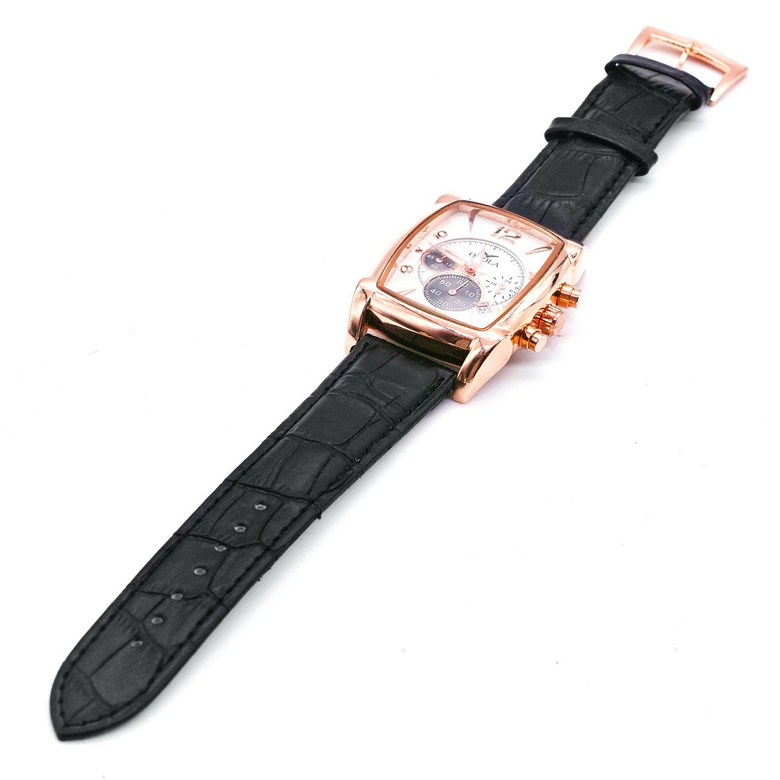 Watch CHRONOLOGIST Gold, White, Black. USA Shipping NEW STYLE Great Retro Look