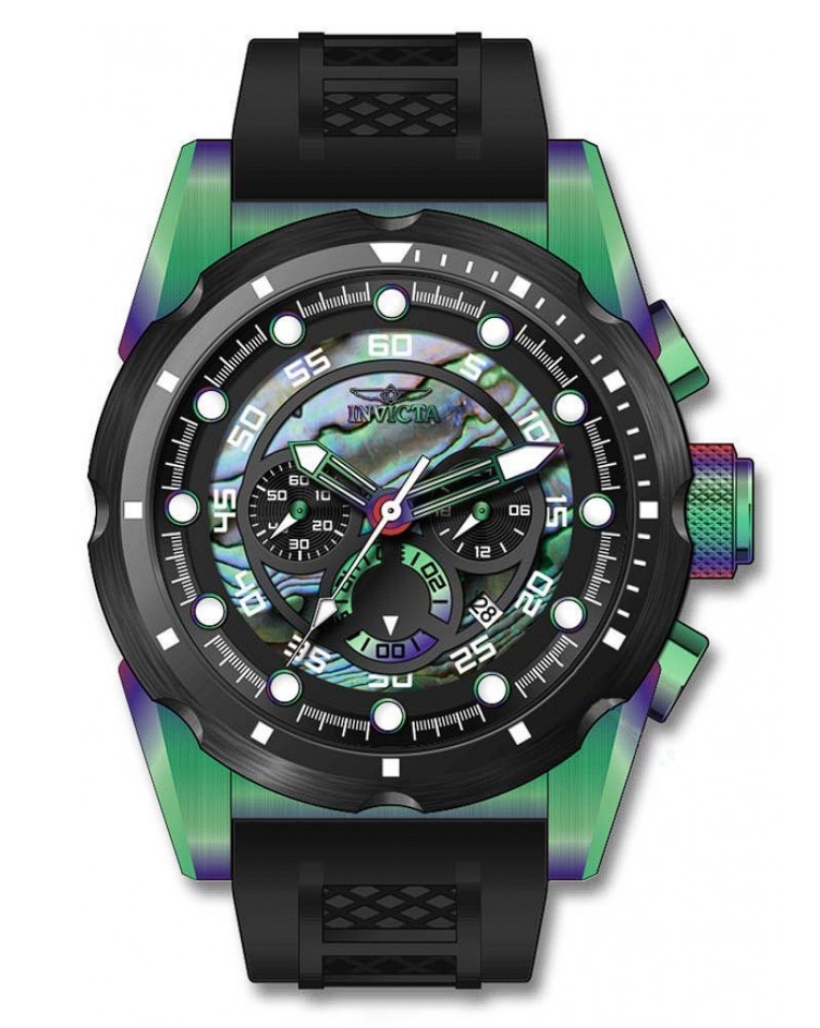 Invicta Speedway Men’s 50mm Abalone Dial Rainbow Iridescent Chrono Watch 41562