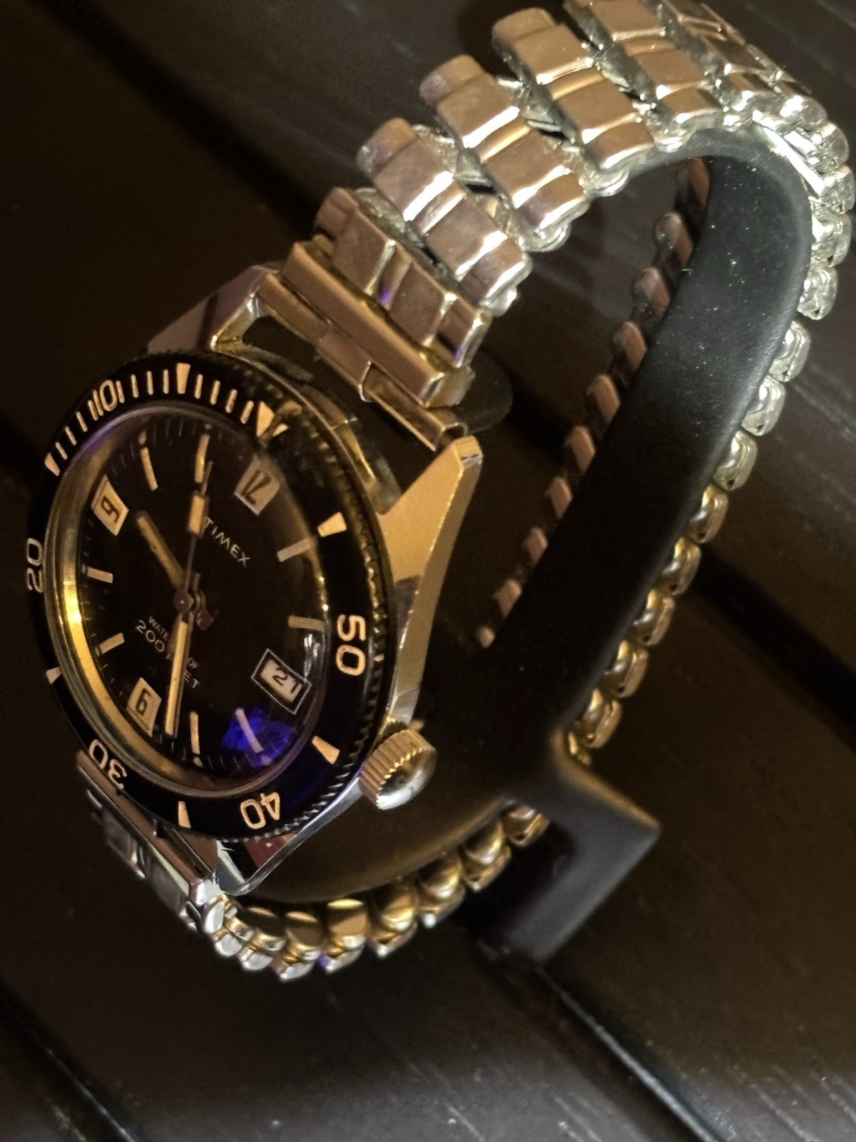 ‼️Vintage Timex Calendar🤿 Skin Diver🛟 200 Feet “ Rare 🇬🇧Dial- Looks Great‼️