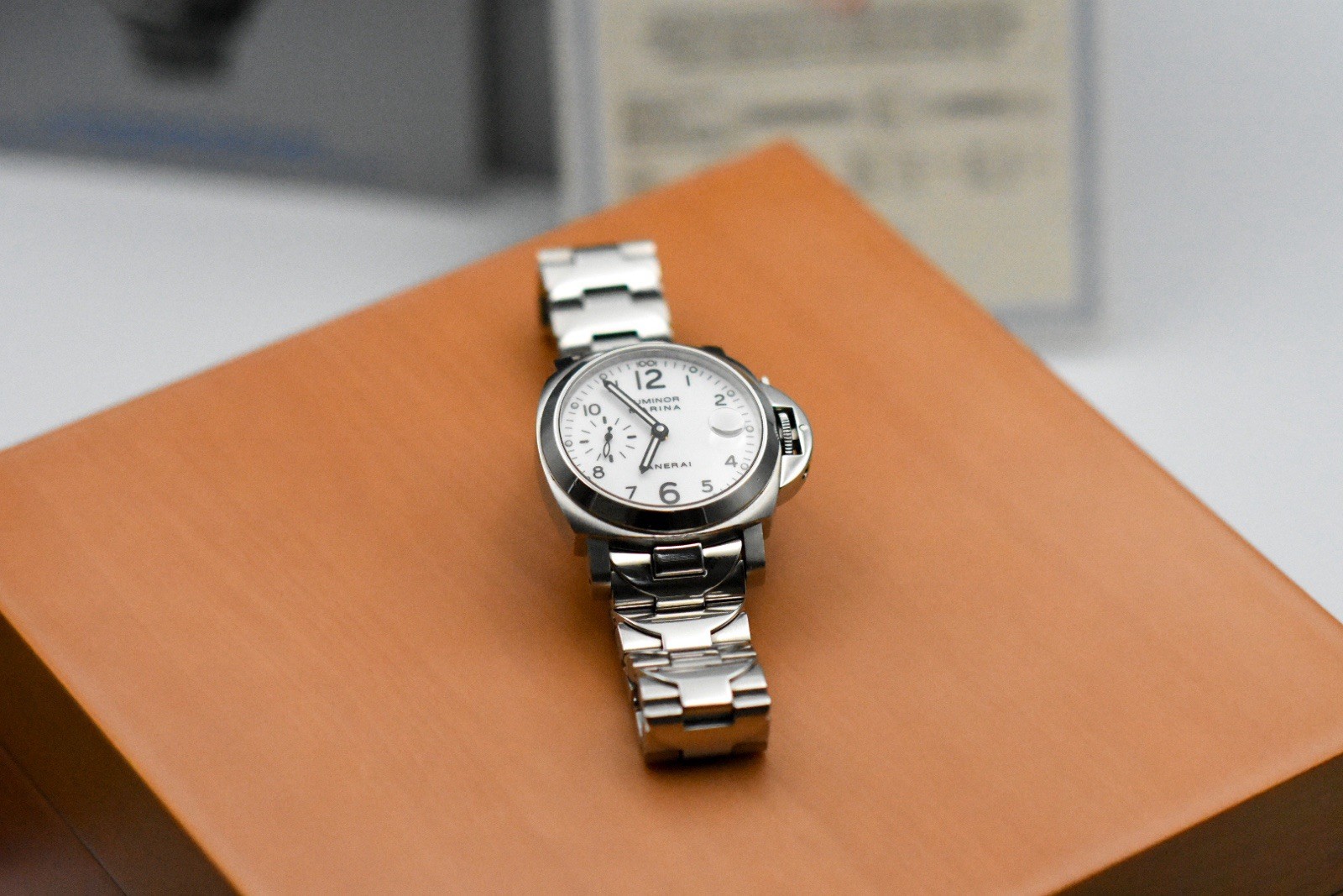 Panerai Luminor Marina White Men’s Watch – PAM00051 – Stainless Bracelet