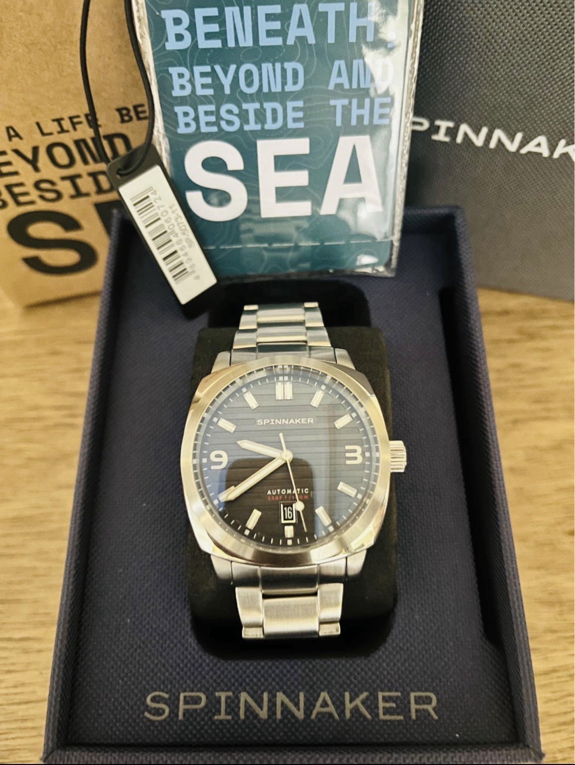 Spinnaker Hull Riviera Men’s Automatic 100m Gray Dial Steel Bracelet w/ Box