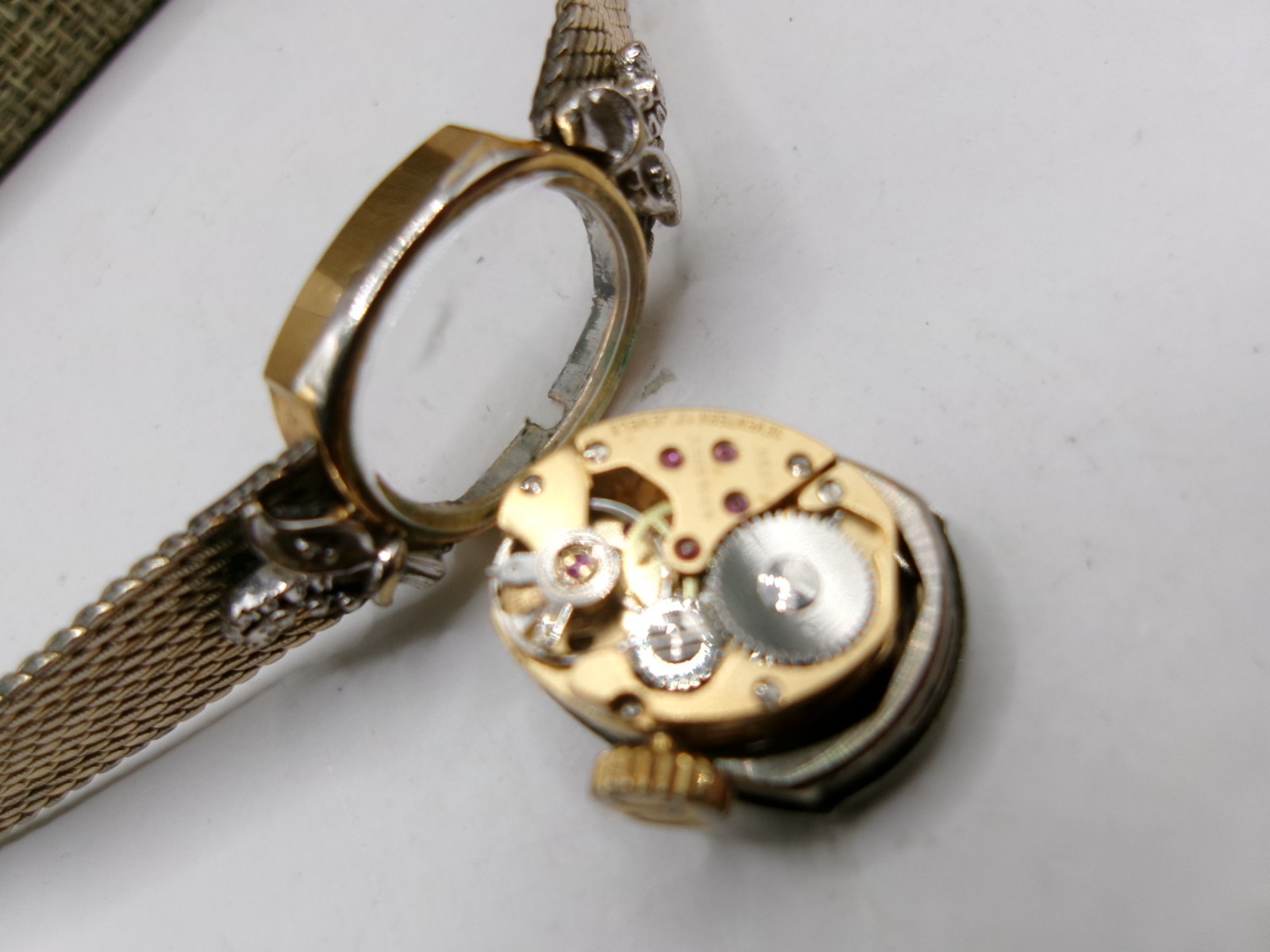 Rare Vtg Gold Filled~Jules Jurgensen Manual Ladies GF Band Watch~Needs Repair