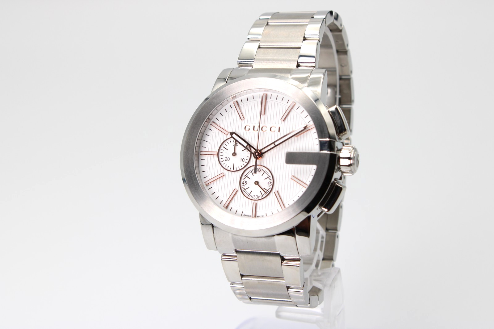 GUCCI G-Chrono YA101201 Silver Dial Men Watch 44mm