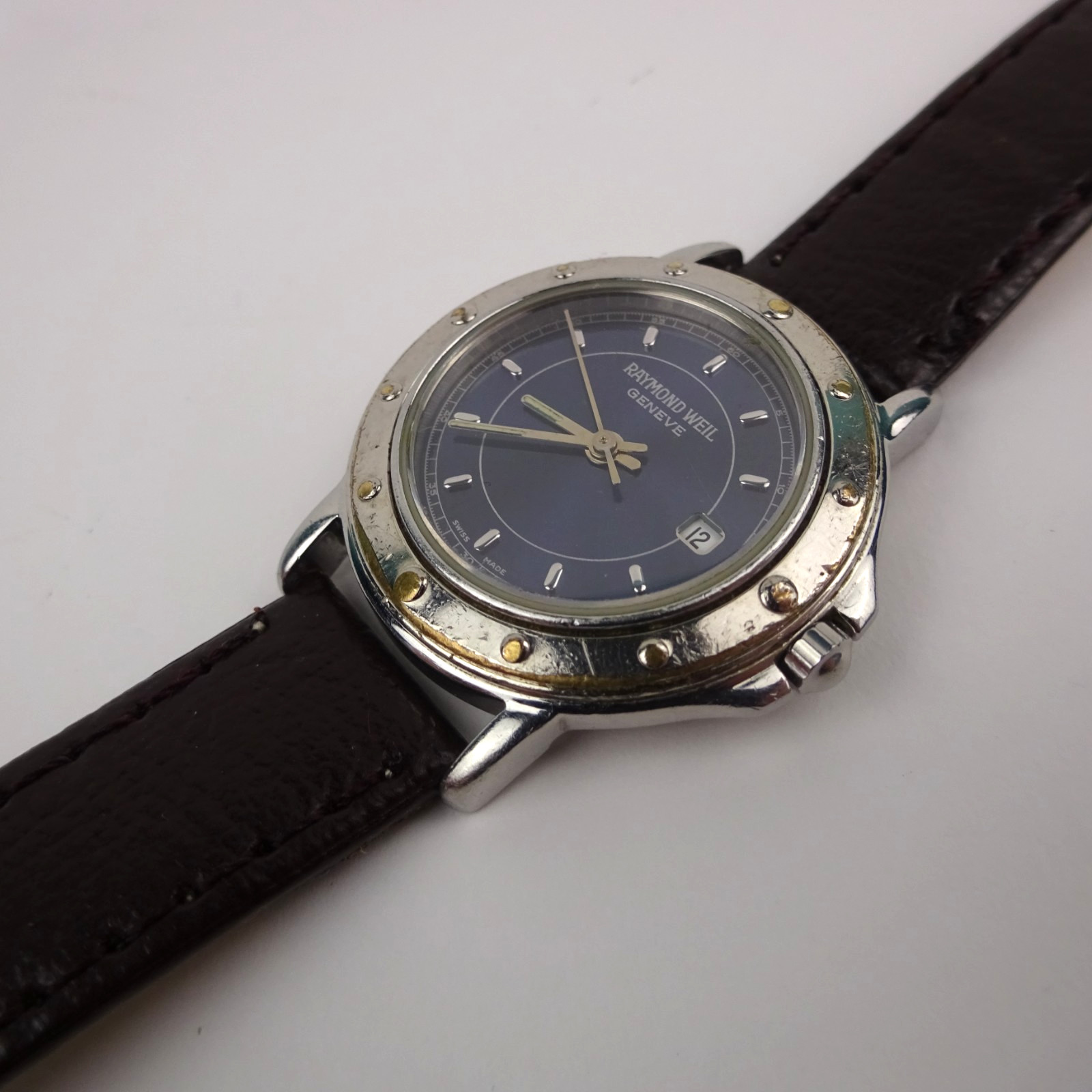 Raymond Weil Tango 5360 Watch Blue Dial Women’s Brown Leather Strap