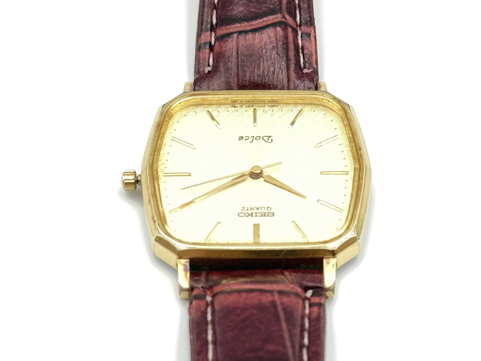 SEIKO Dolce 7731-5120 Gold Dial Quartz Men’s Dress Watch Japan Vintage #2