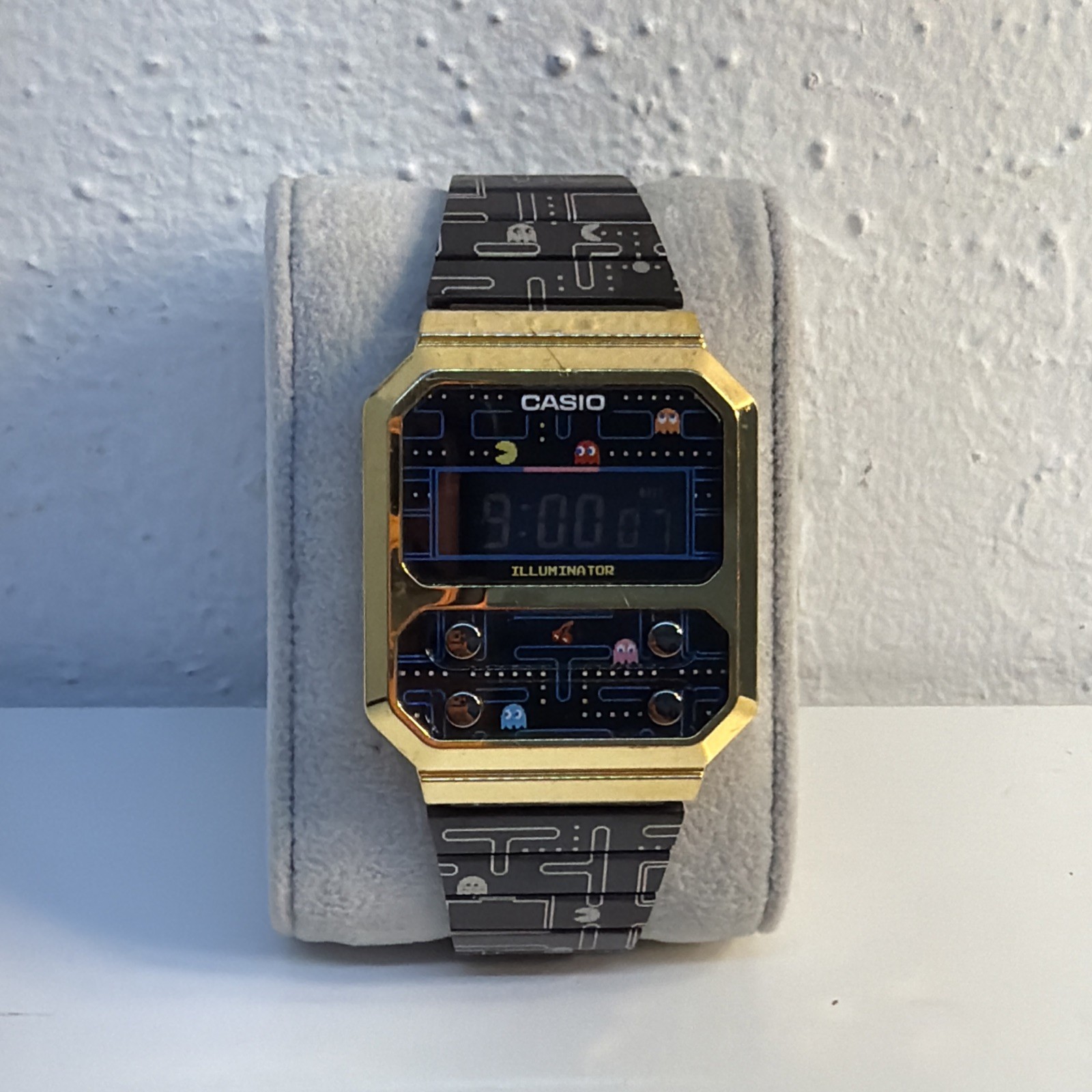 Casio Pac-Man Watch A100WEPC-1B No Box Or Papers 45th 50th Anniversary Free Ship