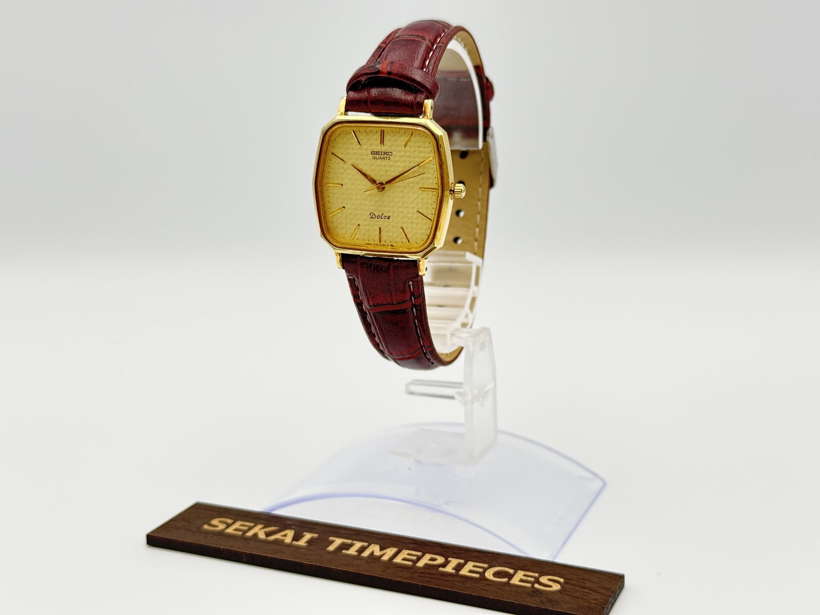 SEIKO Dolce 7731-5120 Gold Dial Quartz Men’s Dress Watch Japan Vintage #2