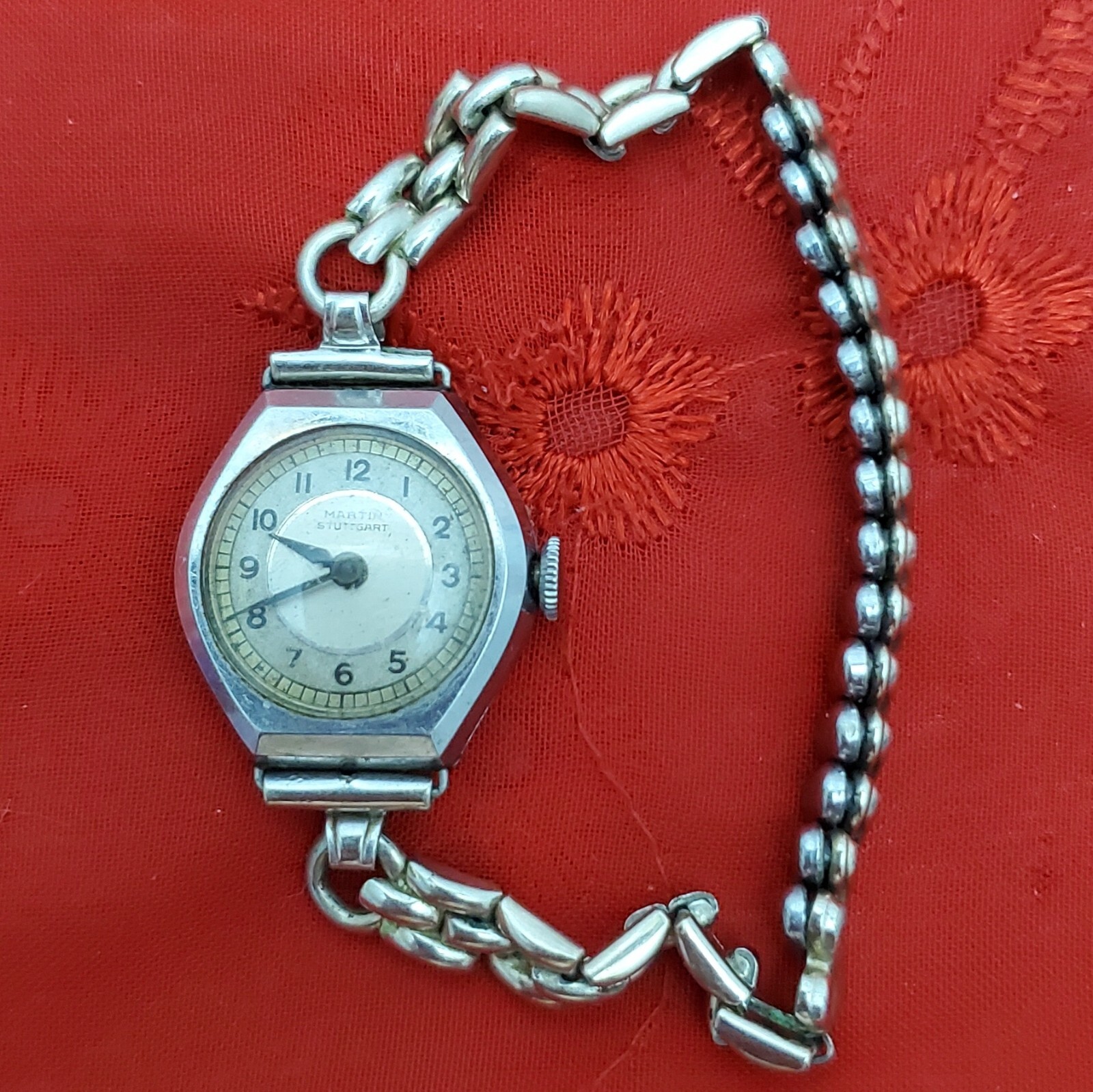 Antique LACO MARTIN STUTTGART ORIGINAL V2A KRUPP EDELSTAHL Mechanical Watch