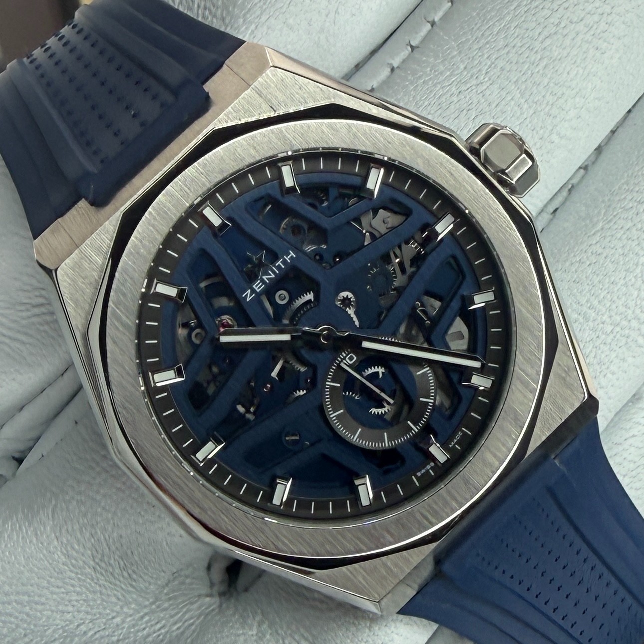 Zenith Defy Skyline Skeleton Blue 03.9300.3620/79.I001 El Primero 41mm Excellent