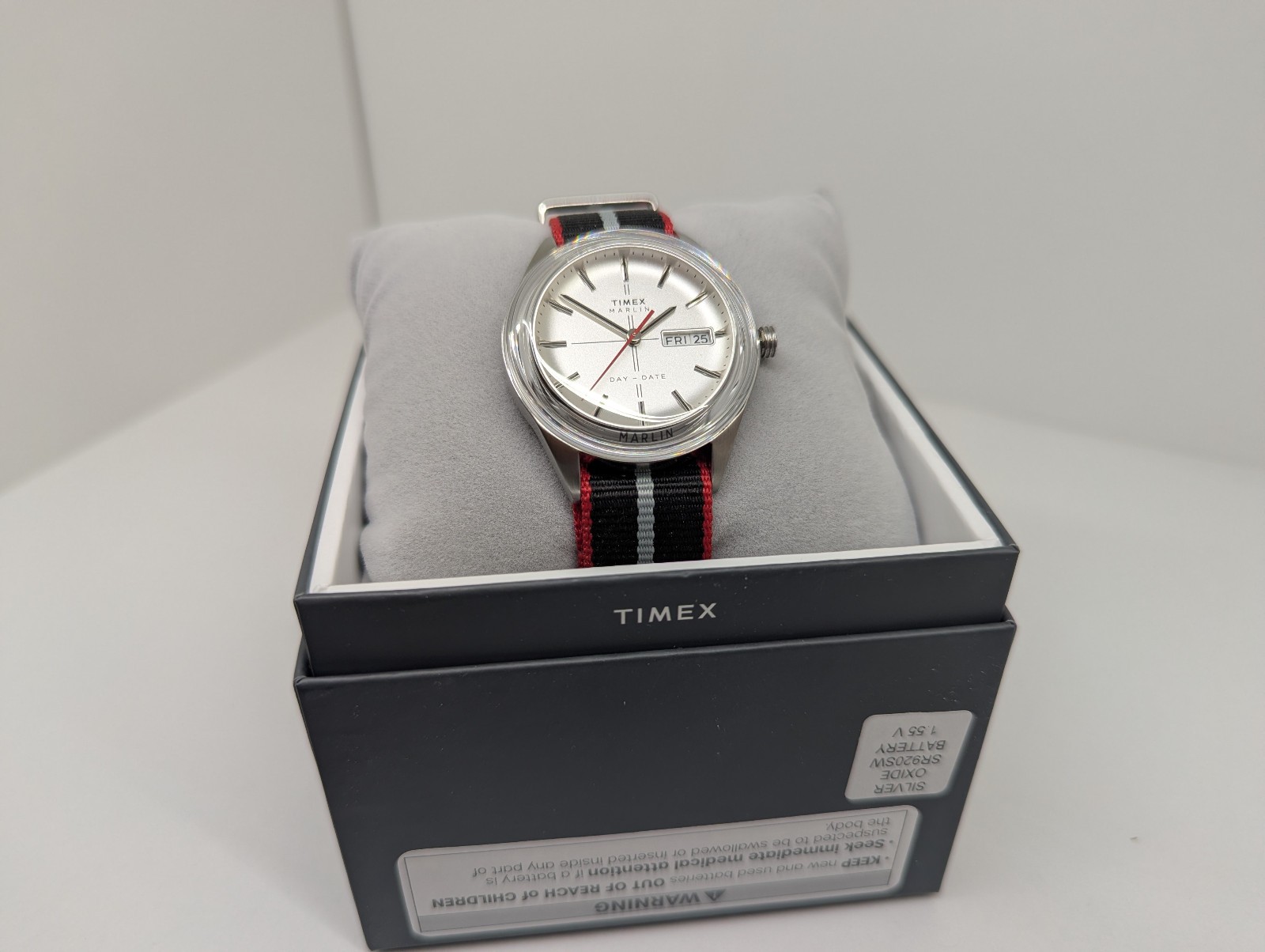 Timex Marlin Jet Quartz Day-Date 38mm Watch Nylon Strap With Box TW2Y37300