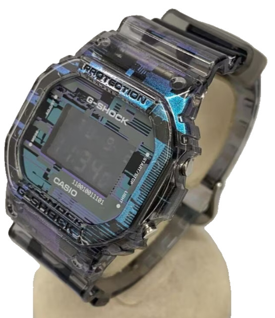 Casio G-SHOCK DW-5600NN-1 Digital Glitch Skeleton Polarized Blue Green 3229