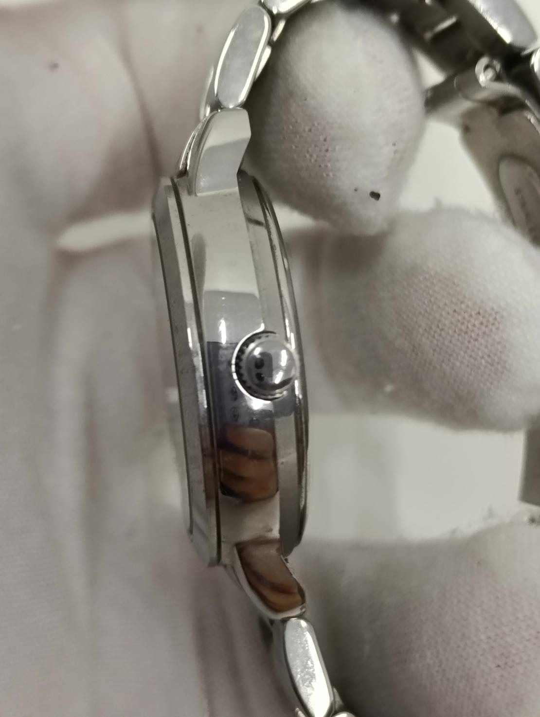 Used agnes b. Watch V33J 0010 Quartz Silver Stainless Steel Watch Condition