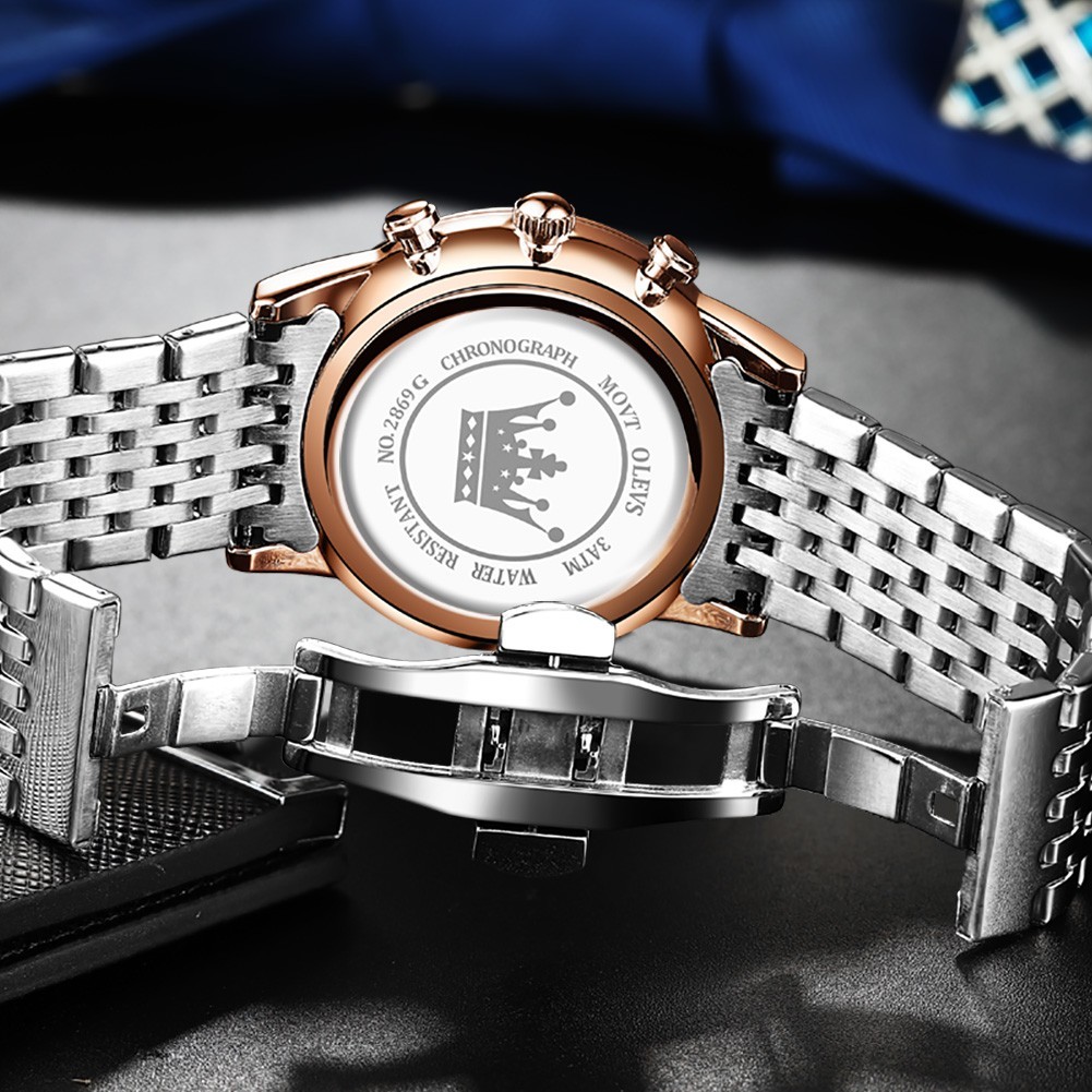 OLEVS 2869 Fashion Wrist Casual Quartz Luminous Multifunctional Business Watch