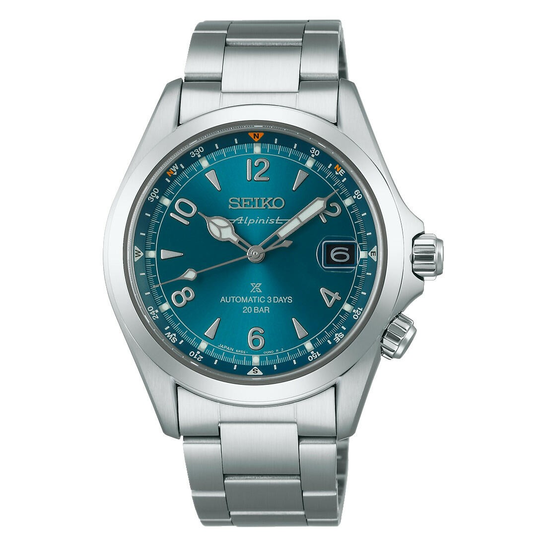 Seiko Prospex Alpinist Mechanical 39.5mm Teal urquoise Dial Watch SPB503