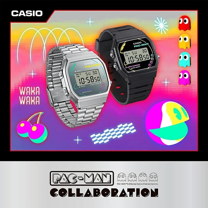 CASIO CLASSIC x PAC-MAN Collaboration Watch A100WEPC-1BJR Limited Edition New