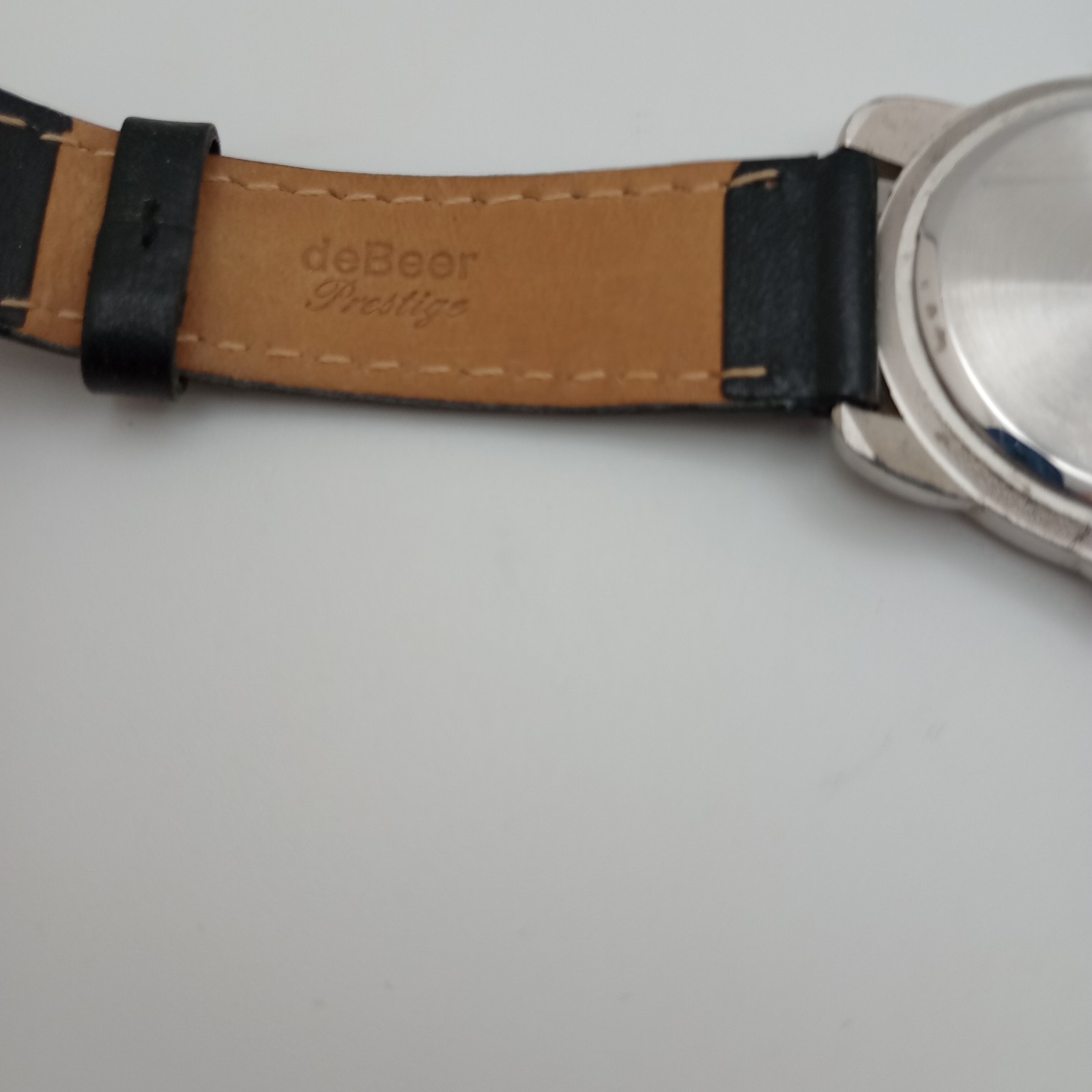 Schwarzkopf Professional Quartz Watch 35.5mm Silver Dial Leather Strap