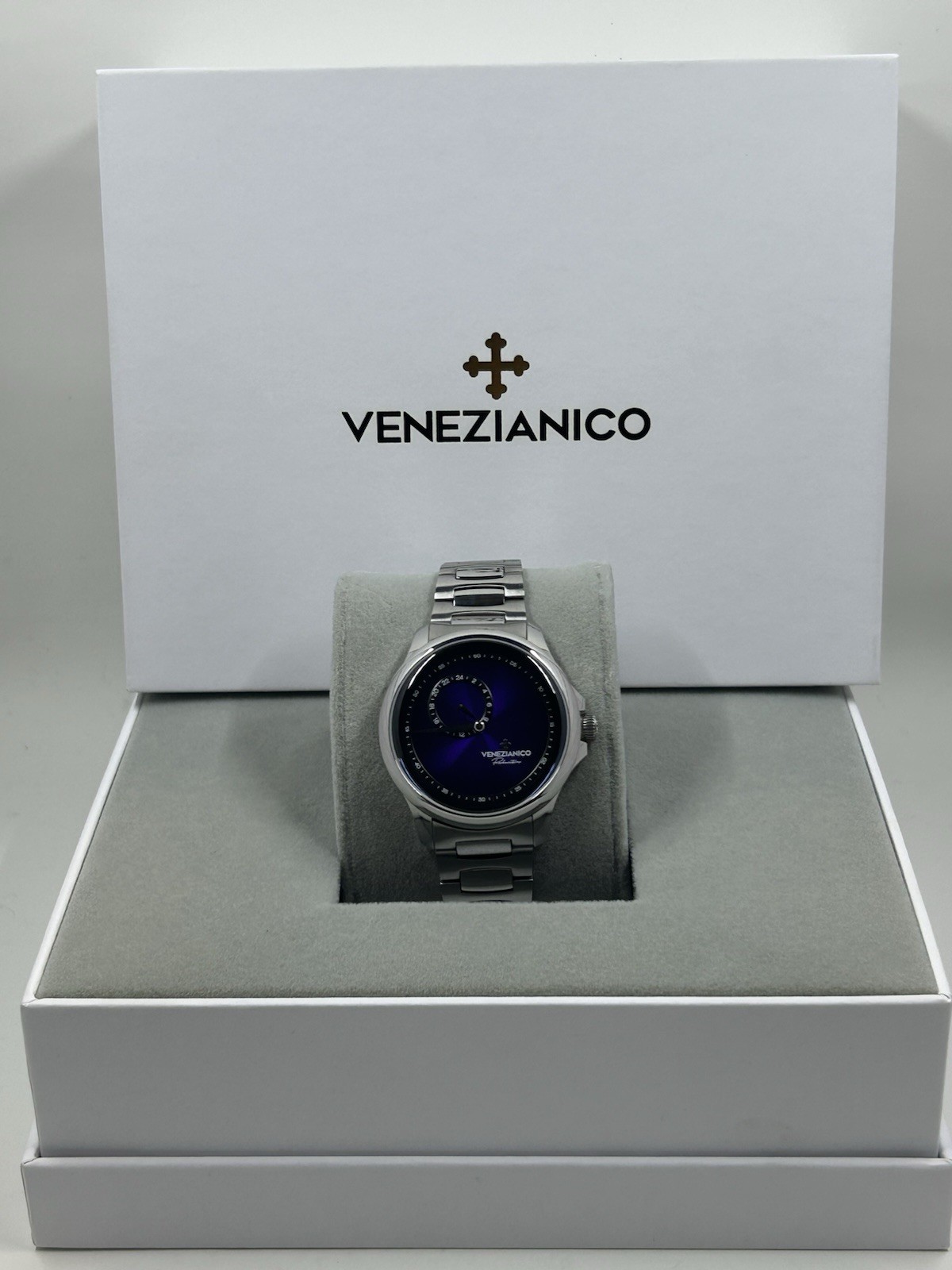 VENEZIANICO Redentore Enigma 1221572 40mm Purple Dial Stainless Steel Men Watch