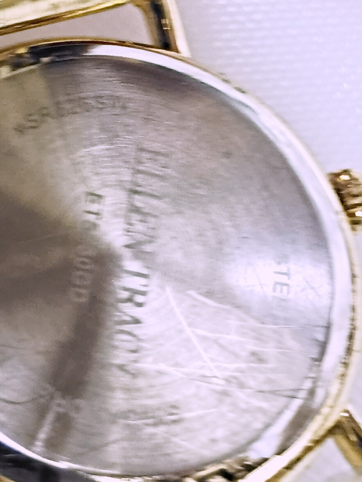 Ellen Tracy Watch Gold Tone Crystal Accent Jewelry Clasp Mother Pearl Dial Works