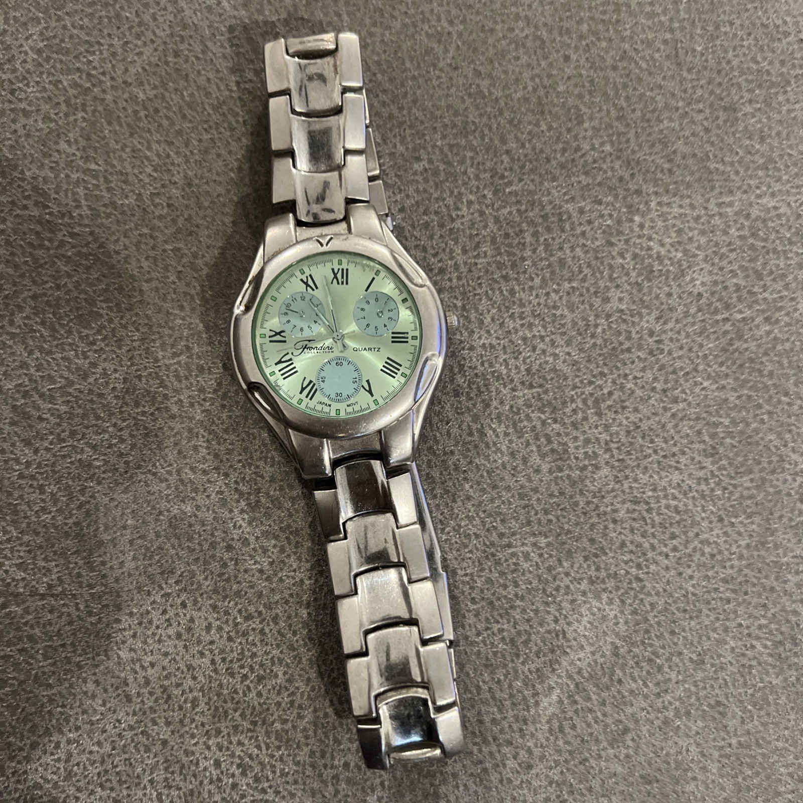 Frondini Collection Men’s Swiss Parts Silver Toned Analog Watch
