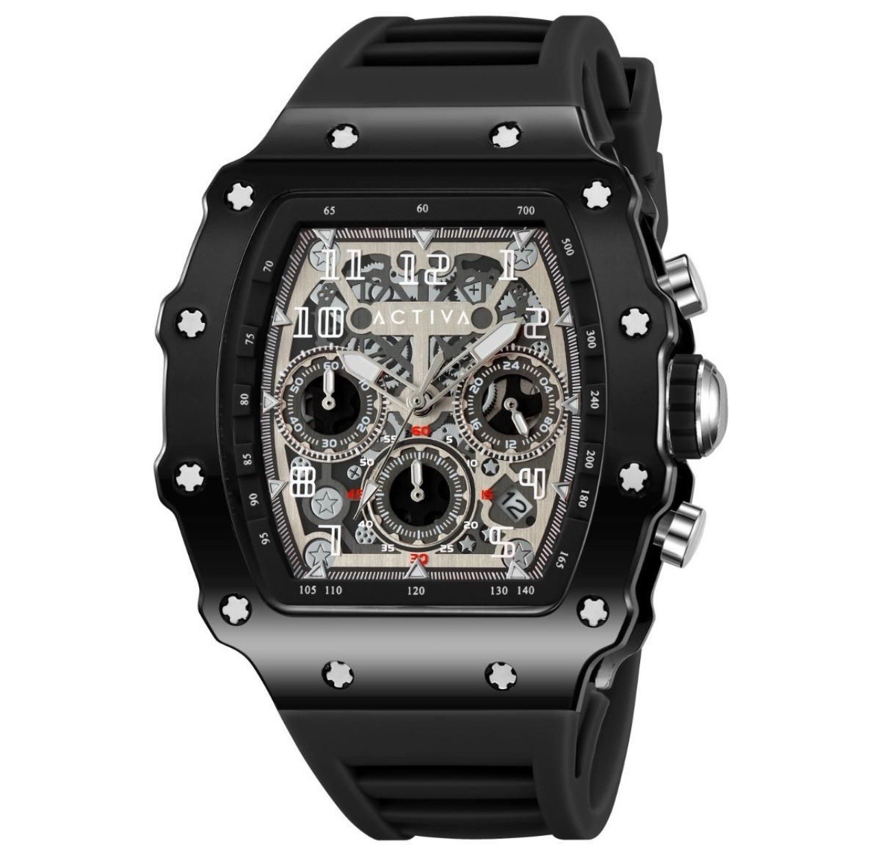 Invicta Activa Fury X 44.3mm Skeleton Dial Black Watch – NEW W/ Box!