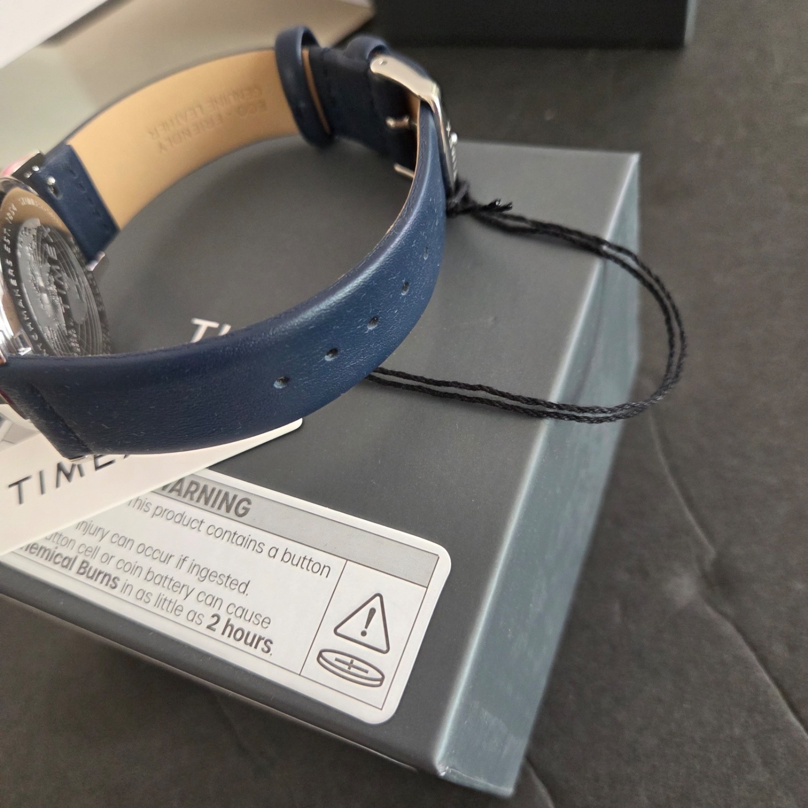 Timex Marlin Quartz GMT Blue dial Blue leather Strap 40mm Watch TW2Y47900