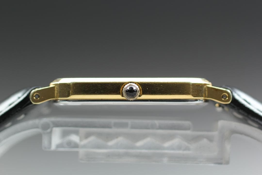 SEIKO Dolce 7731-5240 Quartz Watch Gold Rectangular Leather Japan -For Parts