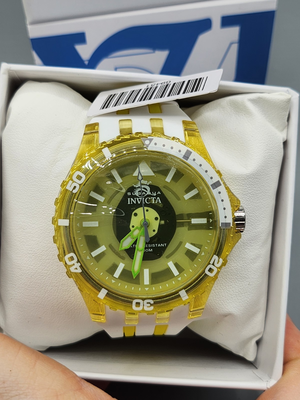 NIB Invicta Subaqua Chromamode Men’s Watch 44mm Green & White 69451 Waterproof