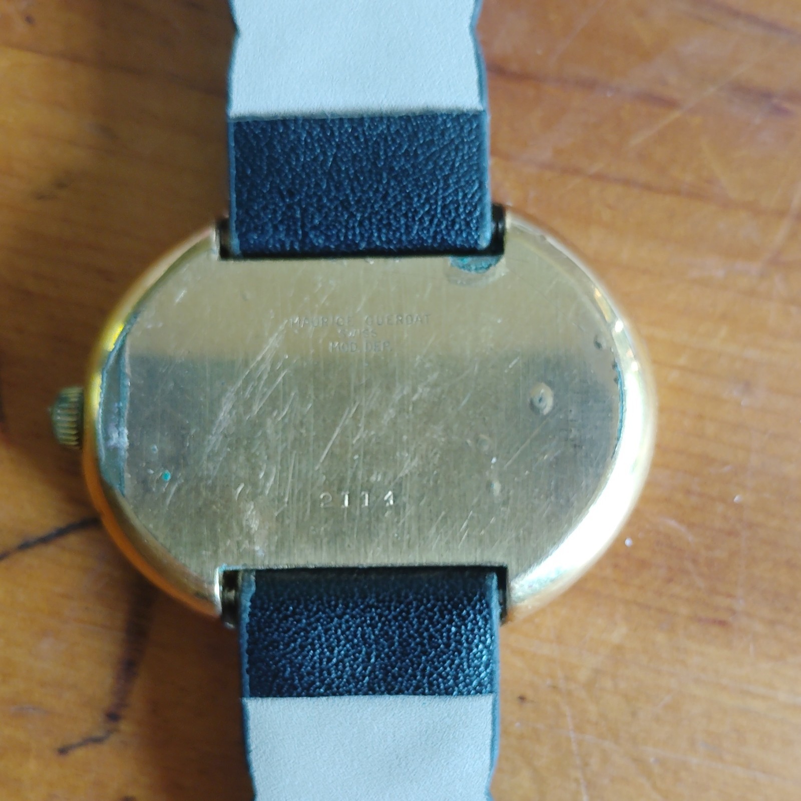 Alain Gerbault Clubmaster Quartz Watch Black Dial Gold-Tone Black Leather
