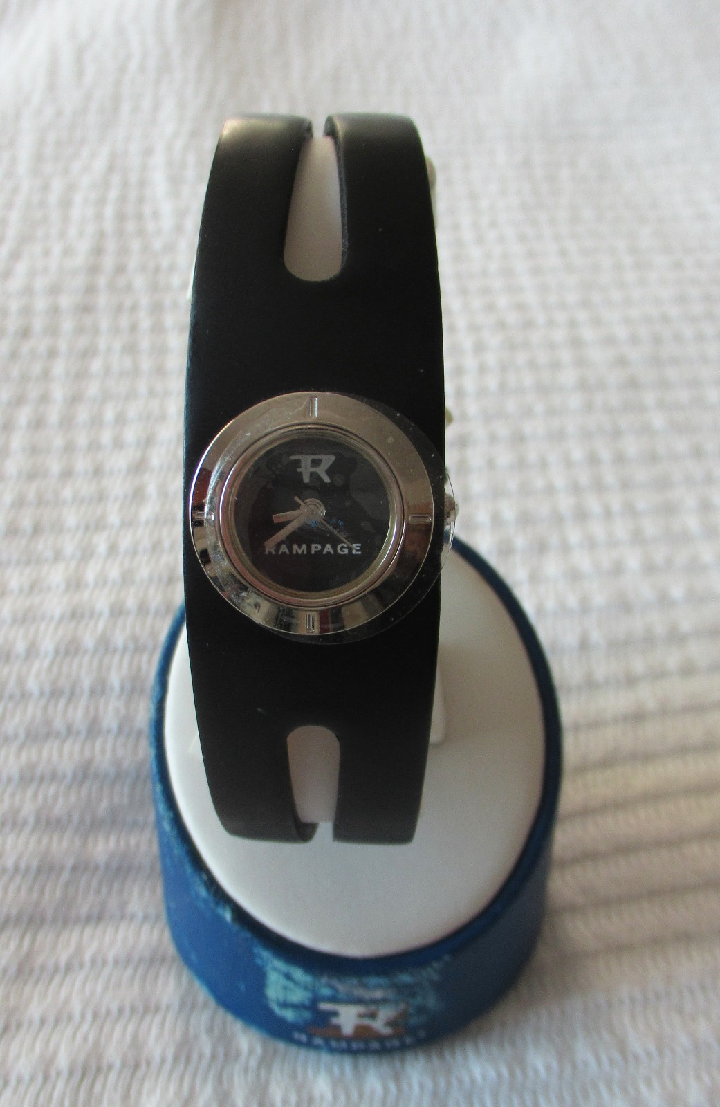 Rampage Women’s Watch Black Dial Double Leather Strap RW1450BK NWT