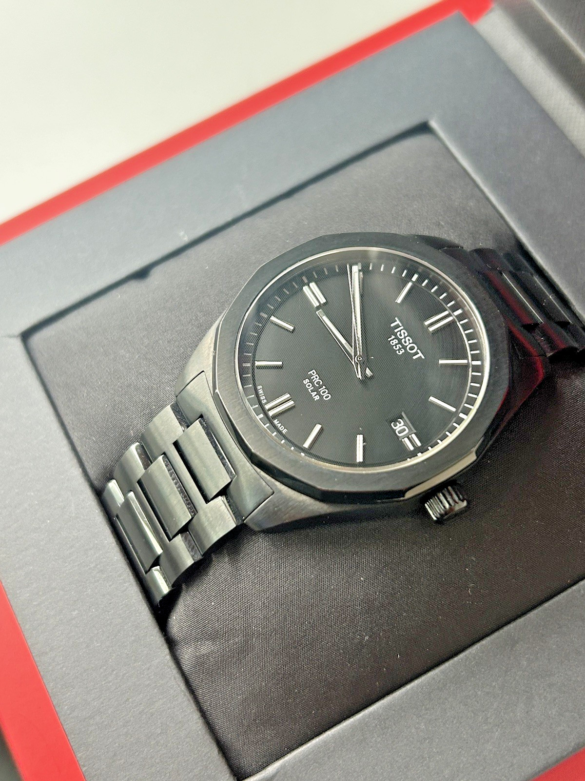 Tissot PRC 100 Solar Quartz 39mm Black Stainless Steel Watch T151.422.33.051.00