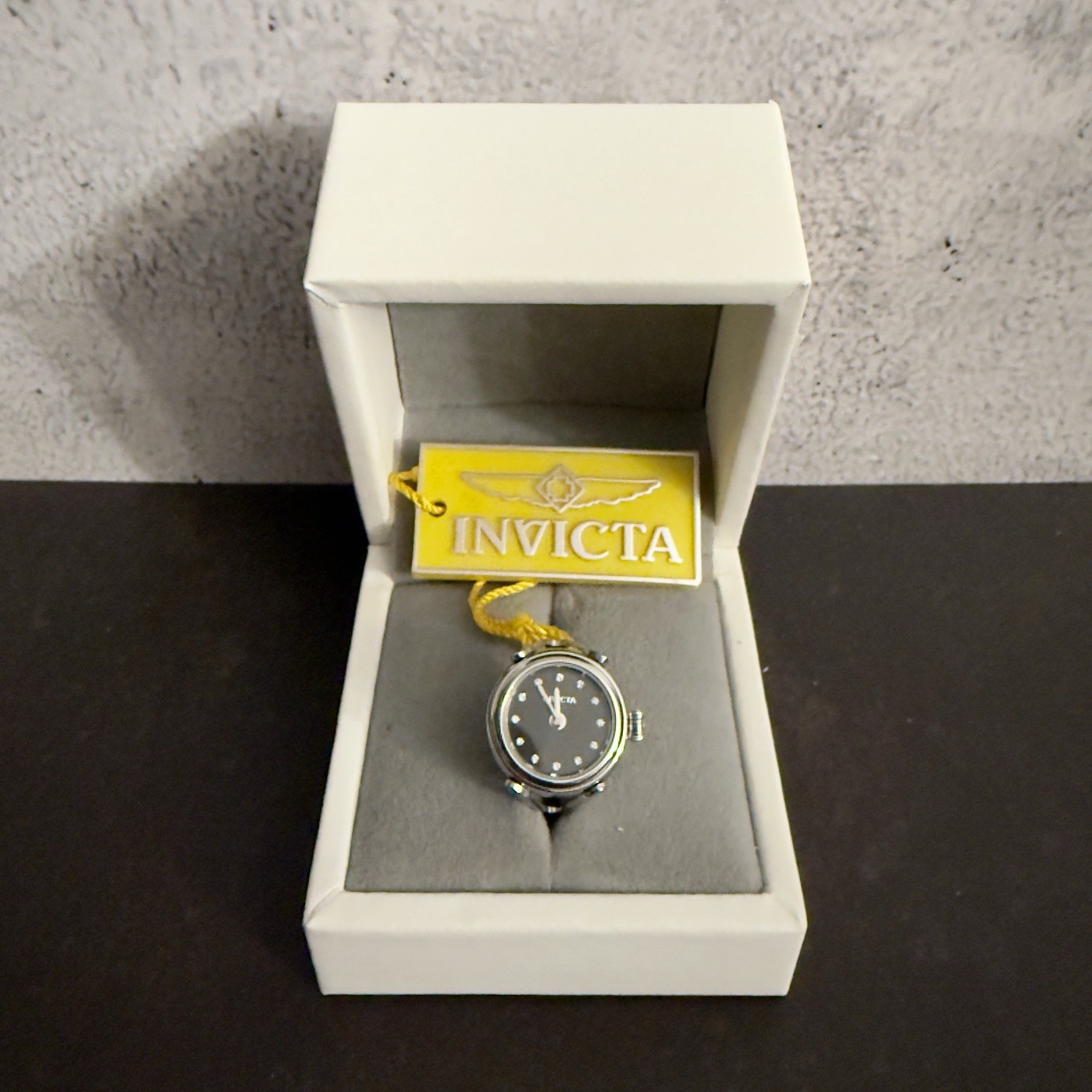 Invicta Angel Women’s Ring Watch – 17.5mm, Black (44481) $199 MSRP-NEW IN BOX