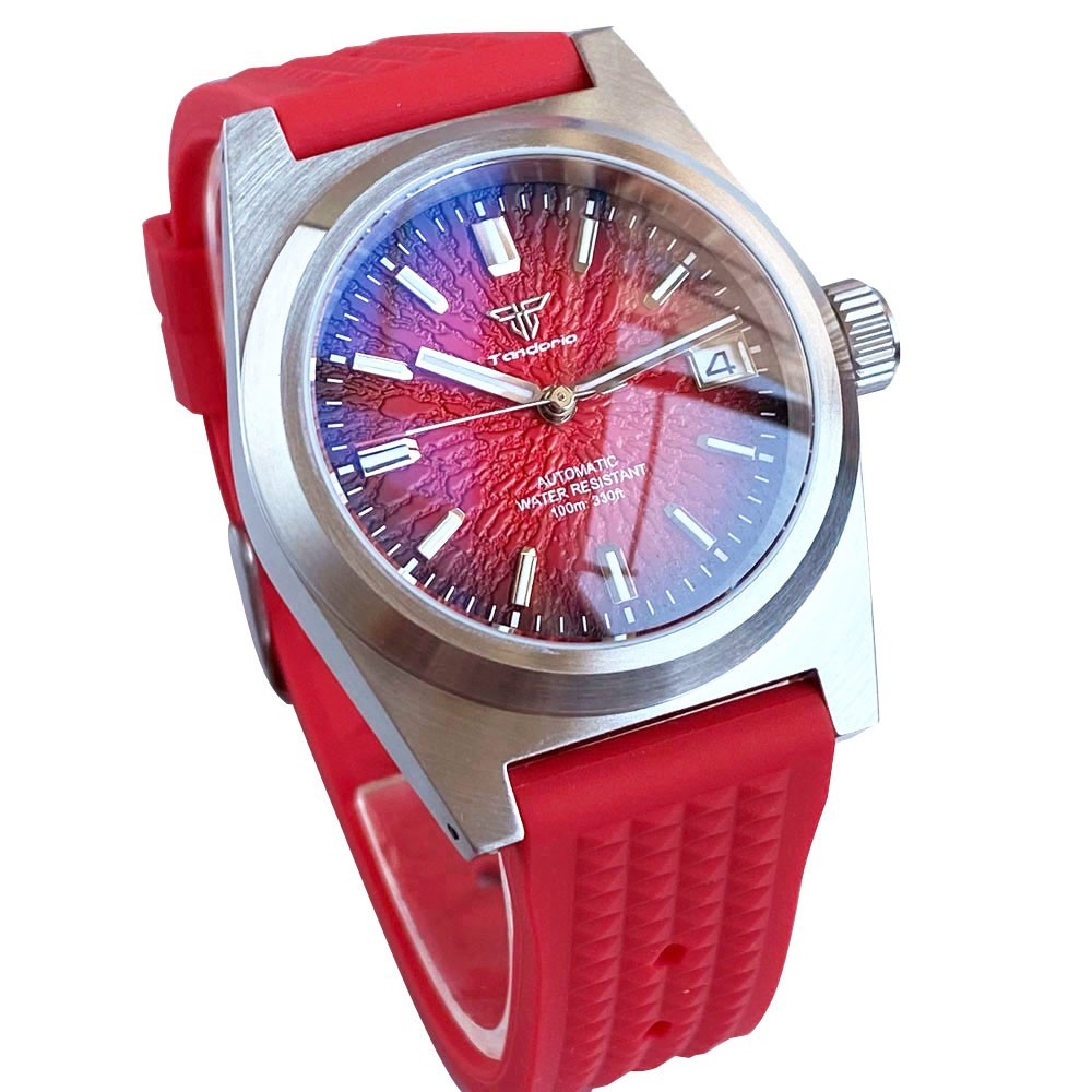 38mm Sapphire Glass NH35 Automatic 20ATM Square Watch Men Texture Face Multicolo