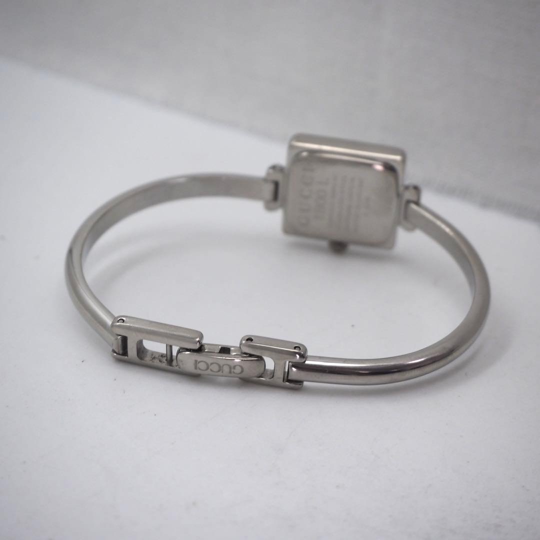 Gucci 1900L Square Ladies Quartz Watch Silver Black Japan 07908