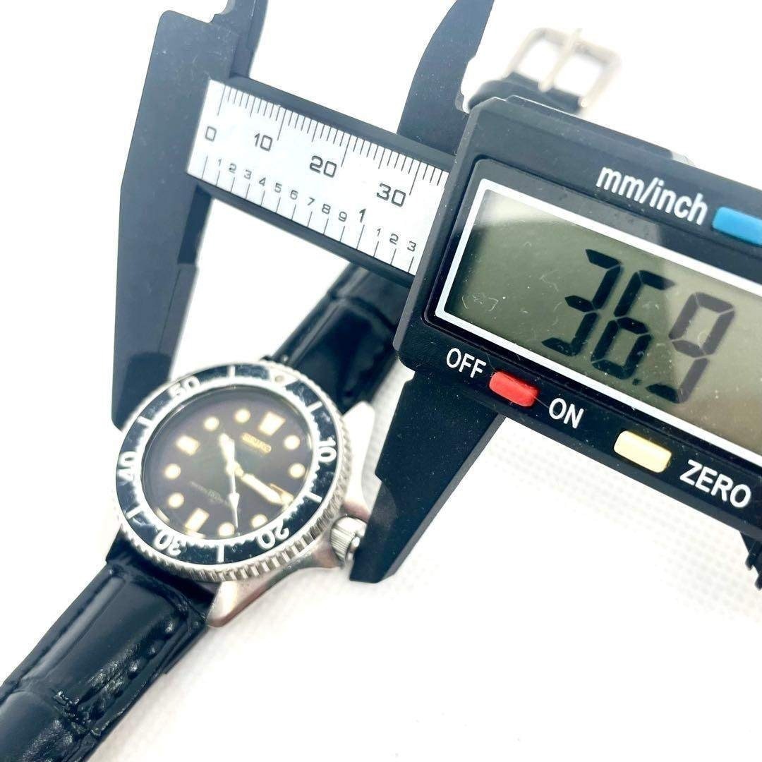 SEIKO Diver Quartz Boys Size 33mm Watch New Battery Leather Strap Unisex Japan