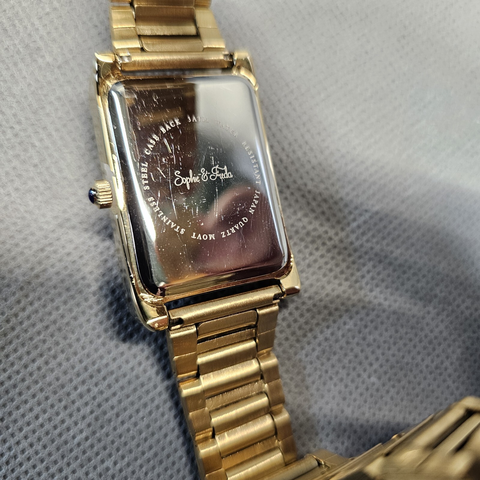 SOPHIE AND FREDA Wilmington Quartz w/Swarovski Crystals Silver Dial Ladies Watch