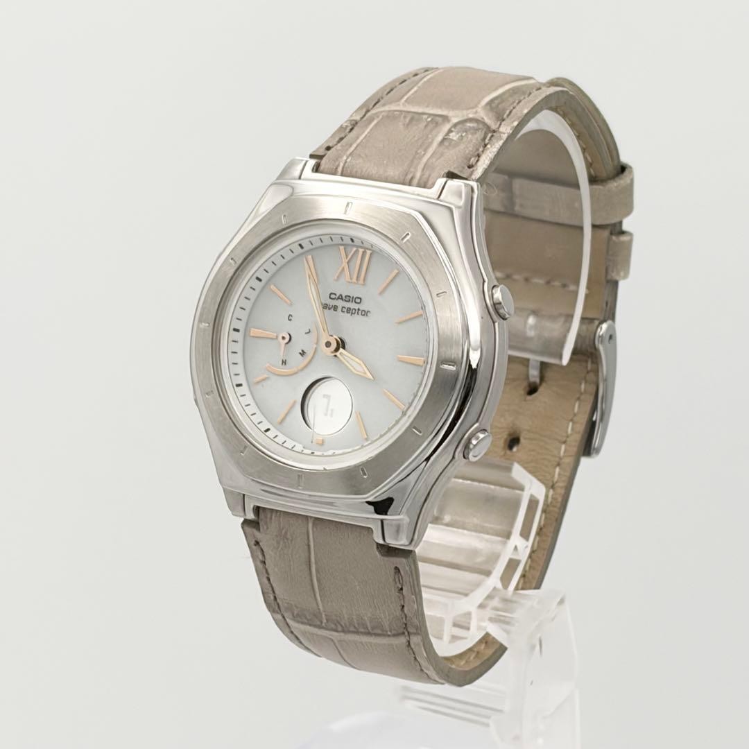 Casio Wave Ceptor 5145 Tough Solar Radio Controlled Ladies Watch Leather Band