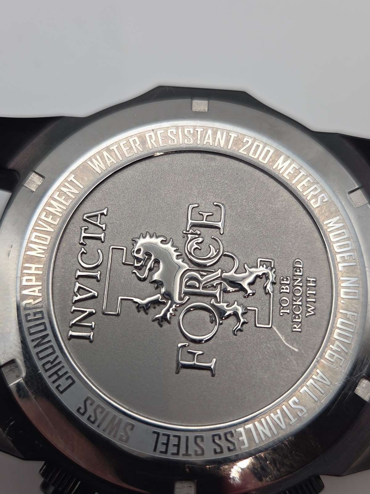 SUPER RARE INVICTA I-FORCE «TO BE RECKONED WITH» F0046 Swiss Chronograph Watch