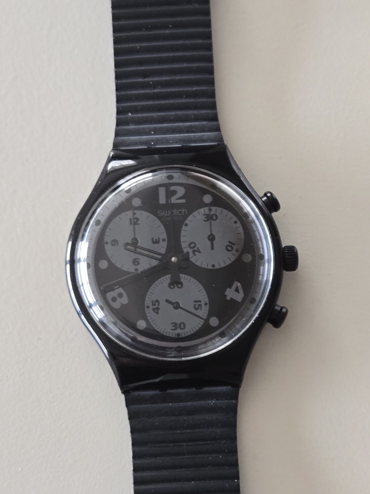Rare Swatch Chrono SCB110 Moon Shadow