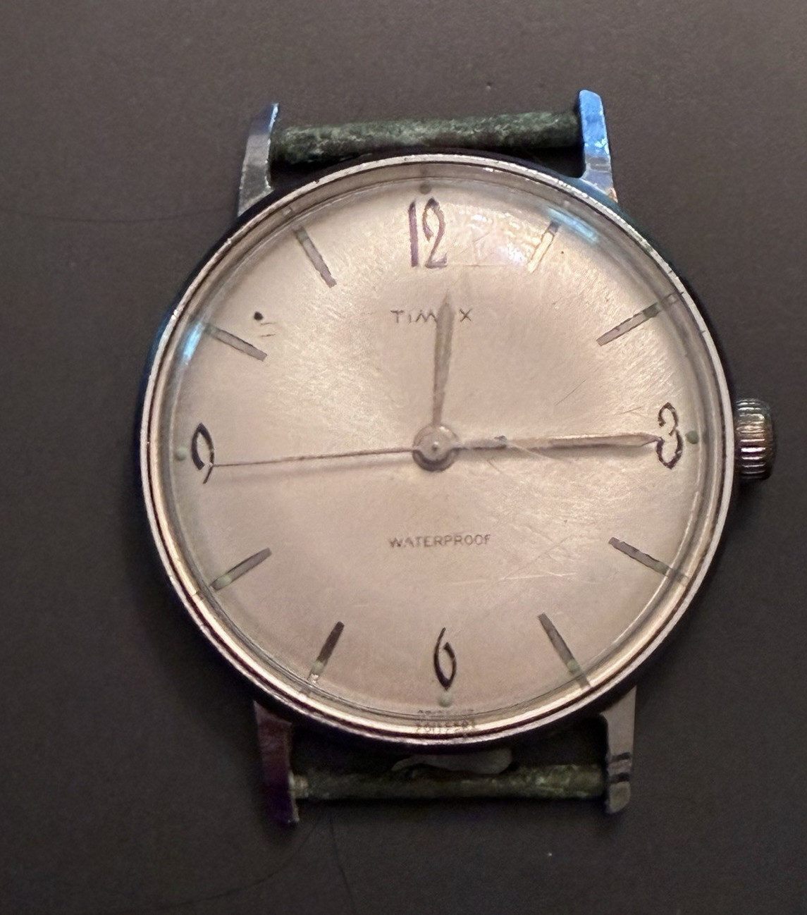 Vintage Timex Waterproof Manual Wind Men’s Watch Working No Band