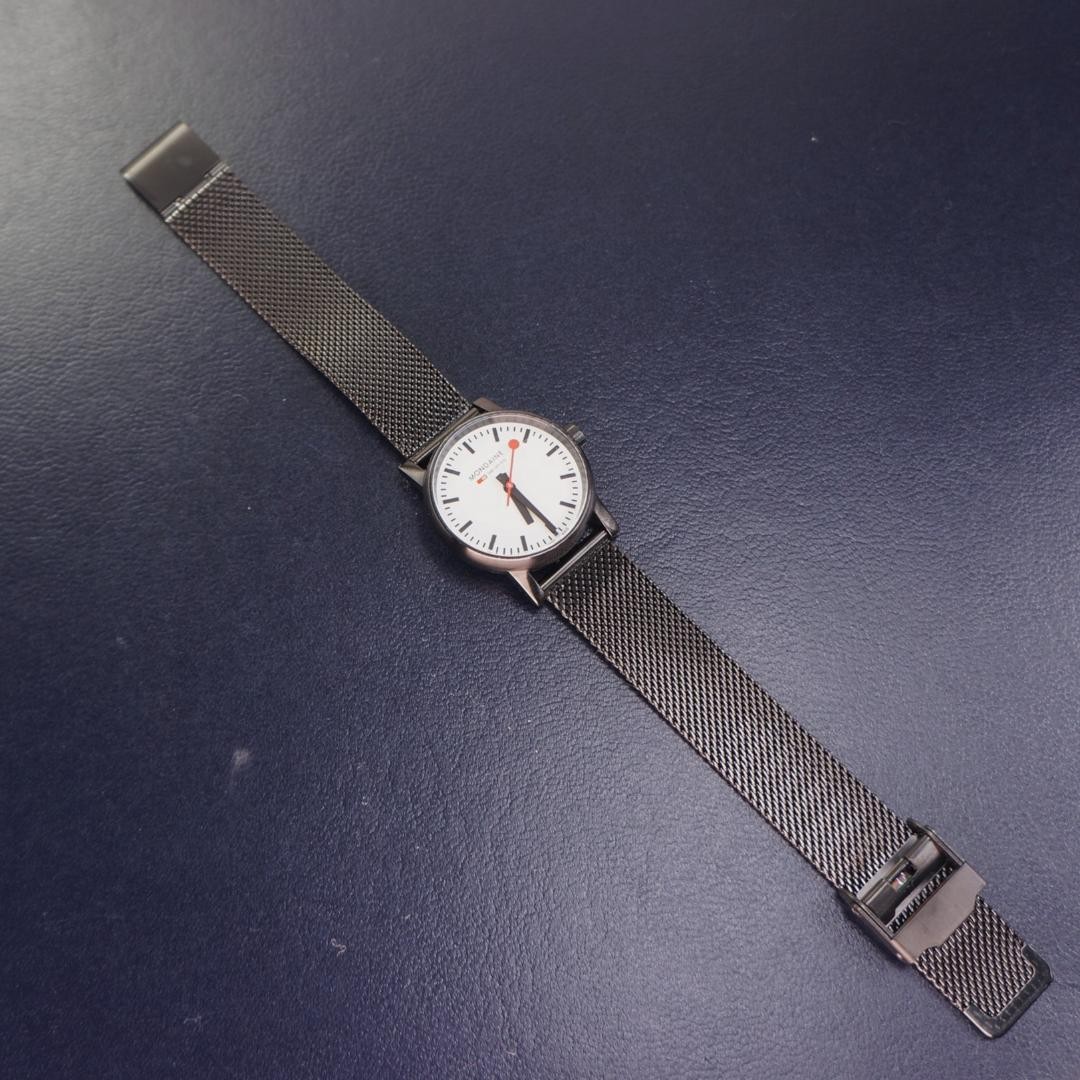 Mondaine MSE.30 Black Quartz Watch New Band Battery Japan 07717