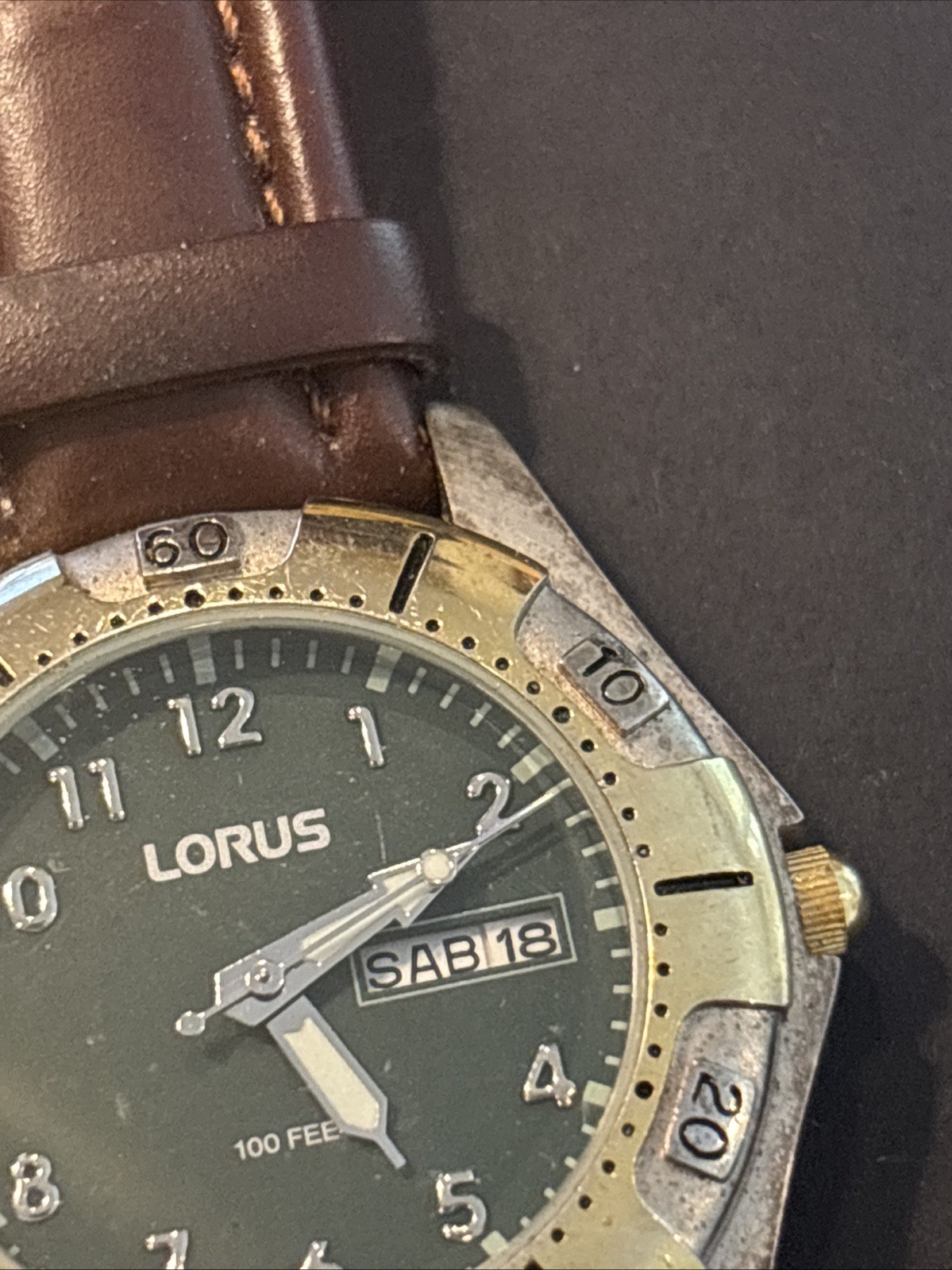 Lorus By Seiko Day-Date 100 Feet Watch Men’s For Parts-Repair-Restoration As Is