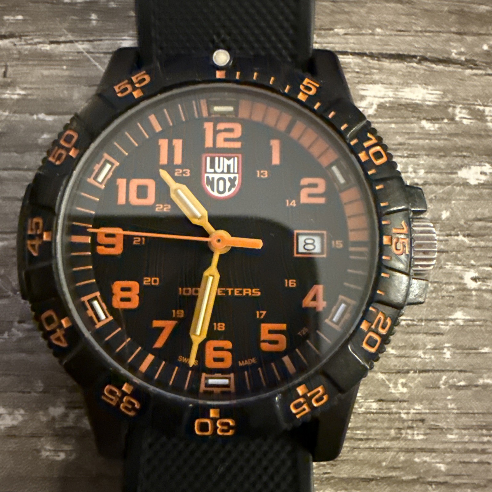 Luminox Leatherback Sea Turtle Giant 0320 black & orange Men’s watch Working