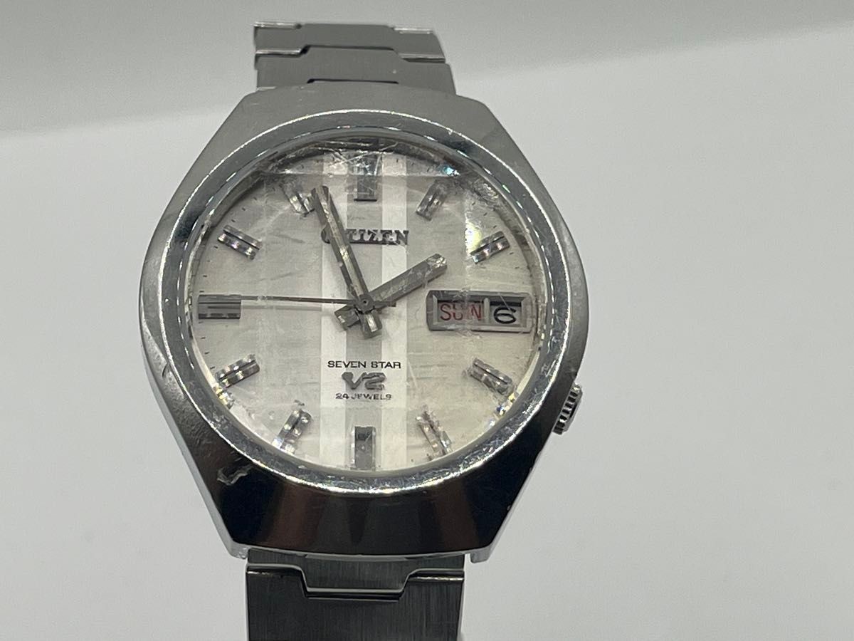 CITIZEN Seven Star V2 24 jewels 5 faceted glass automatic wristwatch