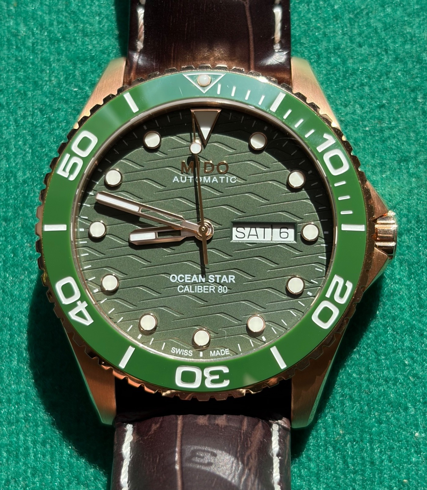 Mido Ocean Star 200C Green Dial M042.430.36.091.00 Full Set