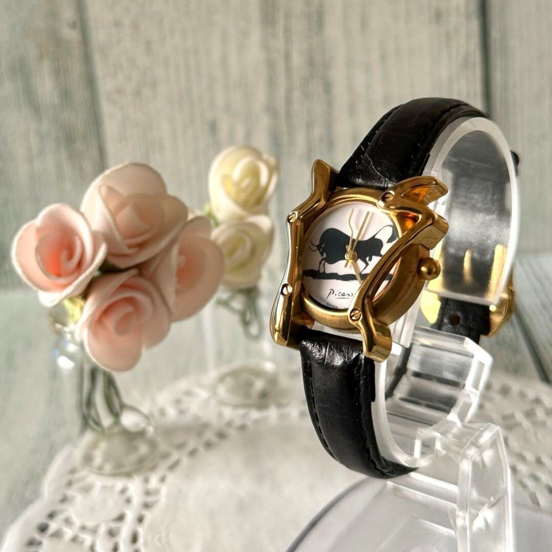 Picasso Watch Gold Ladies Used From Japan Check description