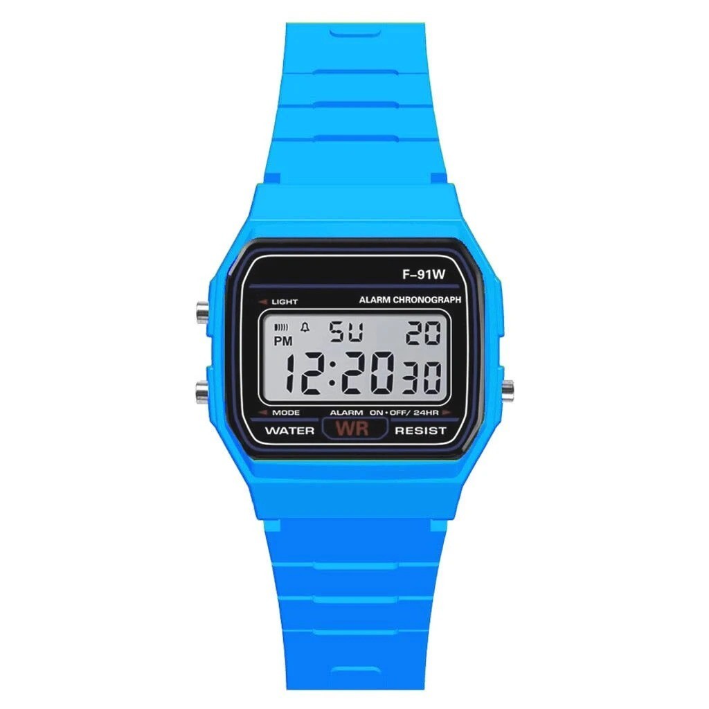 F 91W Classic Digital Resin Strap Watch Stopwatch Chronograph Sport Unisex Men