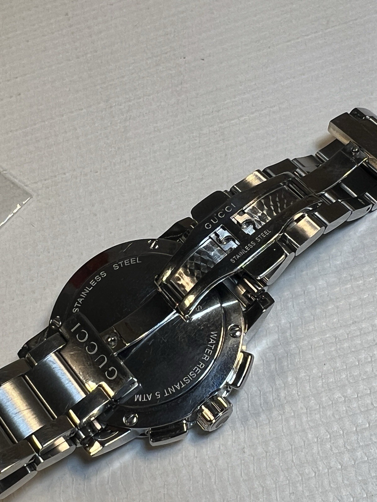 Gucci G-Chrono 44mm Men’s Watch Black Dial Quartz Full Set New Battery